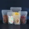 Sacos com Zíper Reutilizáveis Foscos Transparentes para Embalagem de Bebidas, Selagem de Lanches, Sacos para Armazenamento de Alimentos, Sachês para Chá