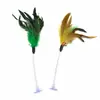 Palo para gatos con resorte y campana pluma ventosa palo para gatos con sonido juguete para gatos juguete explosivo para mascotas
