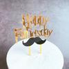 Copyright Parcial Dia dos Pais Decoração de Bolo de Confeitaria Dia dos Pais Bigode Gravata Borboleta Pai Topper Acrílico