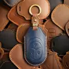 Nueva Funda Protectora para Llave de Coche Vintage para Weilai ET7 Nuevo ET5 Bolsa para Llave Hebilla de Cuero Hecha a Mano