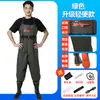 Depósito de cuerpo completo pantalones de cuero de media pierna para hombre ropa para agarrar la entrepierna de cuero pantalones de lluvia botas de lluvia pantalones de descenso integrados zapatos de agua de una pieza