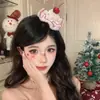 Pinza para el Cabello de Pastel de Cereza Lindo de Año Nuevo, Pinza para Flequillo de Chica Estilo Coreano, Accesorio para el Cabello Atmosférico para Fotos de Cumpleaños, Adorno para la Cabeza de Navidad