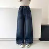 Calças Jeans Wide Leg para Meninas 2026 Outono Novidades Crianças Crianças Mais Velhas Alunos do Ensino Fundamental Primavera e Outono Largas Meninas Calças de Perna Reta