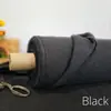 Tela de lino 100% natural extra grande y extra ancha de 2.8 m en negro carbón y verde oscuro, disponible para venta al por mayor