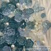 2023 nuevo cielo estrellado hielo a través del mar azul degradado Diy hecho a mano Sp periférico Valle belleza amor diseño de frijol con agujeros en stock