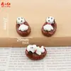 Nueva Serie de Perros Nunu de Dibujos Animados 3D Casa de Muñecas DIY Pegamento de Crema Accesorios de Resina Colgante Llavero Adorno