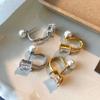Brincos Quadrados Geométricos Japoneses e Coreanos Super Brilhantes de Zircônia Pérola Excelente Brilhante Luxo Acessível Moda de Ponta Brincos Simples de Nicho para Mulheres