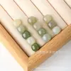 Contas Soltas de Jade Hetian Natural, Contas de Estilo Antigo para Pulseiras Artesanais DIY, Pulseiras Prontas para Usar, Contas Cilíndricas de Jade Hetian em Estoque