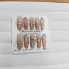 Coleção de Liquidação com 10 Peças de Adesivos de Unha Modernos e Elegantes Que Realçam a Pele, Luxuosos e Adequados para Estudantes, Uso Diário, Estilo Delicado e Feminino