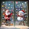 Novos Adesivos de Natal Floco de Neve Estéreo Boneco de Neve Adesivos de Janela Papai Noel Árvore Presente Adesivos Eletrostáticos de Vidro em PVC