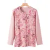 Tejido de Primavera Suéter de Cuello Redondo para Adultos Mayores Mangas Anchas Cardigan Pijama de Algodón Puro para Mujeres y Mayores Ropa de Casa Engrosada para Primavera y Otoño para Traje Hombres