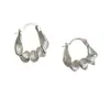 Pendientes de Metal Plateado Brillante Irregulares Retorcidos Diseño Simple de Moda Pendientes de Moda Lujo Ligero Adornos para Orejas de Gama Alta