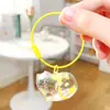 Pingente Transparente de Acrílico Gato Pet Cabelo Armazenamento Garrafa Armazenamento Coleção Comemorativa Chaveiro Criativo Pingente