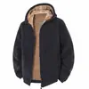 Directo del fabricante: Chamarra de polar con capucha para hombre, polar engrosado para otoño e invierno, sudadera casual para hombre, adecuada para estudiantes