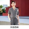 Roupa de Negócios Terno Feminino de Verão de Manga Curta Terno Moda Curto Elegante Joias Hotel Esteticista Roupas de Trabalho