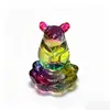 Figuritas Rotatorias de Cristal de los 12 Animales del Zodiaco: Rata, Buey, Tigre, Conejo, Dragón, Serpiente, Caballo, Cabra, Mono, Gallo, Perro, Cerdo - Adornos Decorativos del Zodiaco