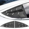 Adecuado para Tesla modelo 17-21, ventana lateral trasera, cubierta protectora, persiana, accesorios decorativos, pegatina para carrocería de automóvil.