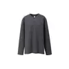 Ropa para Hombre Jiezhan Rayas Cuello Henry Old Money Manga Larga 26 Otoño Nueva Llegada Bloque de Color Unisex Holgada Casual Camiseta para Hombres y Mujeres