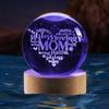 1 Pieza Luz de Noche Bola de Cristal con Rosa para el Día de San Valentín - Diseño de Amor Grabado con Láser Decoración con Temática de Amor