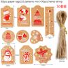 Etiqueta de decoración navideña, etiqueta de tarjeta de felicitación tridimensional navideña, tarjeta original de árbol de Navidad, lista de Papá Noel al por mayor