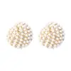 Conjunto de aretes y collar de lujo con perlas artificiales, transfronterizo, delicado, romántico y elegante, simple y versátil para mujeres a la moda en banquetes