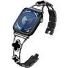 Adecuado para Correa Apple iWatch Ultra Se Generaciones 1-10 Trébol de Cuatro Hojas Incrustado con Diamantes Nácar Correa Metálica Ecológica