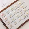 Brincos de pérola de cristal coloridos aurora redondos em prata S925 brincos de alta qualidade atacado