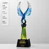 Trofeo de Copa de Agua de Alta Gama Hecho a Medida Estrella de Cinco Puntas Trofeo de Cristal Creativo para Competencia Reunión Anual Premios Reconocimiento a Empleados Conmemoración