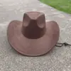 Sombrero de Lana Vaquera Estilo Europeo y Americano Transfronterizo para Hombres y Mujeres, Sombrero de Ala Levantada Estilo Étnico, Sombrero de Caballero Moderno y Único