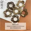 Café Escuro Natural Casca de Coco Peças Triangulares Dente de Cachorro Peças Quadradas Flores Feitas à Mão Peça de Botão Colar Acessórios para Joias DIY