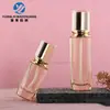 Juego de botellas de vidrio octagonal en stock 30-120 ml, botella dispensadora de loción 30g 50g, juego de botellas para crema y contorno de ojos, botellas vacías