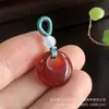 Ágata Branca Natural Fivela Excêntrica Pequeno Punho Cornalina Fivela Princesa Pulseira DIY Feita à Mão Acessórios de Joia Pingente de Jade