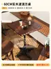 Combinación Retro de Mesa de Café y Silla, Silla para Tienda de Postres y Panadería, Silla para Tienda de Té con Leche, Mesa de Madera Maciza Comercial para Restaurante Americano Occidental