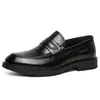 Sapatos Masculinos de Couro Old Man Head novos, slip-on masculinos para negócios, casamento, entrevista, sapatos casuais SN60076