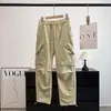 Calça Cargo Funcional Plissada com Cordão e Cintura Elástica Estilo Montanha Unissex para Uso Externo Calça Casual para Caminhada 13252