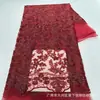 Nuevo Patrón de Flores Cuerda Retro Negro Dorado Bordado Tela de Malla Vestido de Novia Vestido Cheongsam Tela Bordada Lentejuelas
