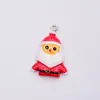 Colgante de resina navideño simulación muñeco de nieve árbol de Navidad anciano bolsa llavero colgante accesorios DIY