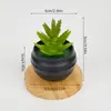 Plantas verdes artificiales creativas al por mayor para escritorio de oficina, mini adornos de suculentas, plantas artificiales, macetas de flores falsas