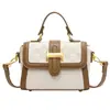 Bolso de Diseño de Nicho Texturizado para Mujer 2023 Nuevo Moderno Color de Contraste Bolso Cuadrado Pequeño de Hombro Estilo Occidental Portátil Bolso Cruzado