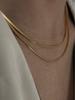 Toma un baño sin llevar una serie de collares collares de hueso doble collar de temperamento cadena lisa verano femenino O13/2