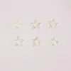 Decorações para nail art em formato de coração oco e estrela de cinco pontas, na cor macaron e transparentes como gelo, pequenos acessórios de resina para DIY de nail art e embelezamentos para unhas