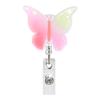 Verano Acrílico Brillo Mariposa Flor Clip Giratorio de Cocodrilo de Fácil Extracción Carrete para Insignia Hebilla para Identificación Hebilla de Fácil Extracción