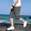 Calças Curtas Shorts Masculinos Shorts de Seda Gelada Secagem Rápida Calças Retas Largas Verão Tamanho Casual Versátil Calças Esportivas