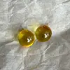 Pendientes de Resina Coloridos Dopamina de Primavera Diseño de Nicho Estilo Dulce Fresco Ligeros para el Día a Día Bolas Redondas Pendientes con Aguja de Plata 925