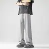 Pantalones Casuales de Secado Rápido Retro para Hombre Verano Sueltos con Caída Pantalones de Seda de Hielo Combinan con Todo Rectos Elásticos Pantalones Deportivos