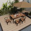 Mesa e Cadeira de Lazer com Varanda para Estadia em Família Conjunto de Mesa e Cadeira à Prova d'Água e Protetor Solar para Jardim Externo