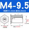 SO-M2M3M4M5M6M8 Remache Hexagonal Galvanizado de Agujero Pasante Placa de Presión Tuerca de Chapa Columna Espárrago de Acero al Carbono