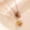 Estilo chinês Internet Celebridade Titanium Aço Colar Mulheres Elegante Fortune Long Life Lock Pingente Luz Luxo High-end Clavicle Chain Acessórios