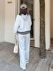 Conjunto de Sudadera con Capucha y Pantalones de Pierna Ancha Falso Dos Piezas, Nuevo Estilo Otoño, Estilo Perezoso, Conjunto Casual de Dos Piezas para Todos los Días 323079