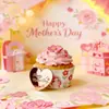 Decoración de Pastel Día de la Madre Feliz Estilo Ins Transfronterizo Mamá Súper Espejo Acrílico Grabado Láser Pieza Redonda